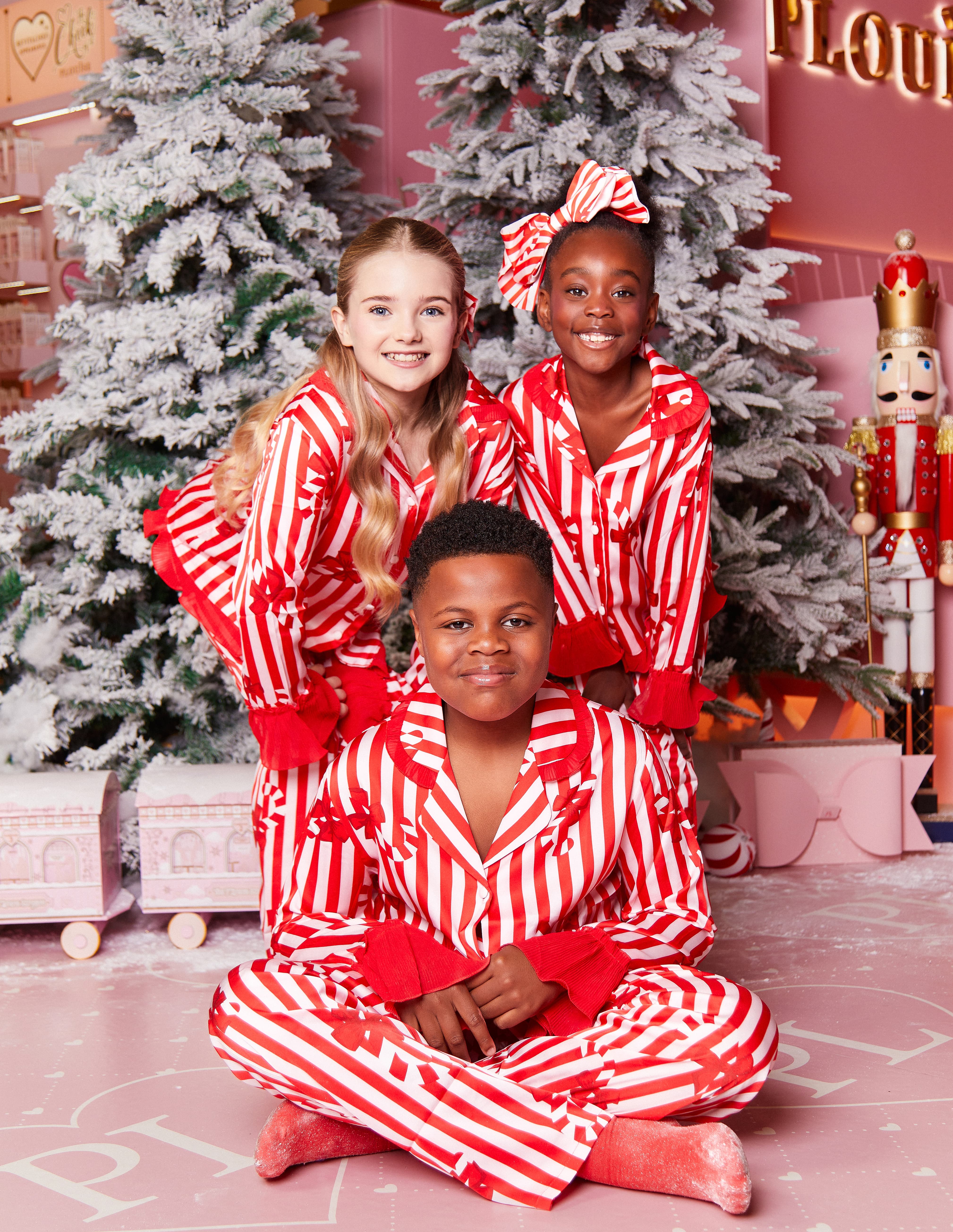 Kids Candy Cane Christmas Pyjamas